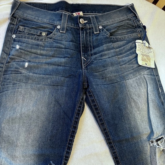 True Religion Dark Blue Straight Jeans - Picture 1 of 6